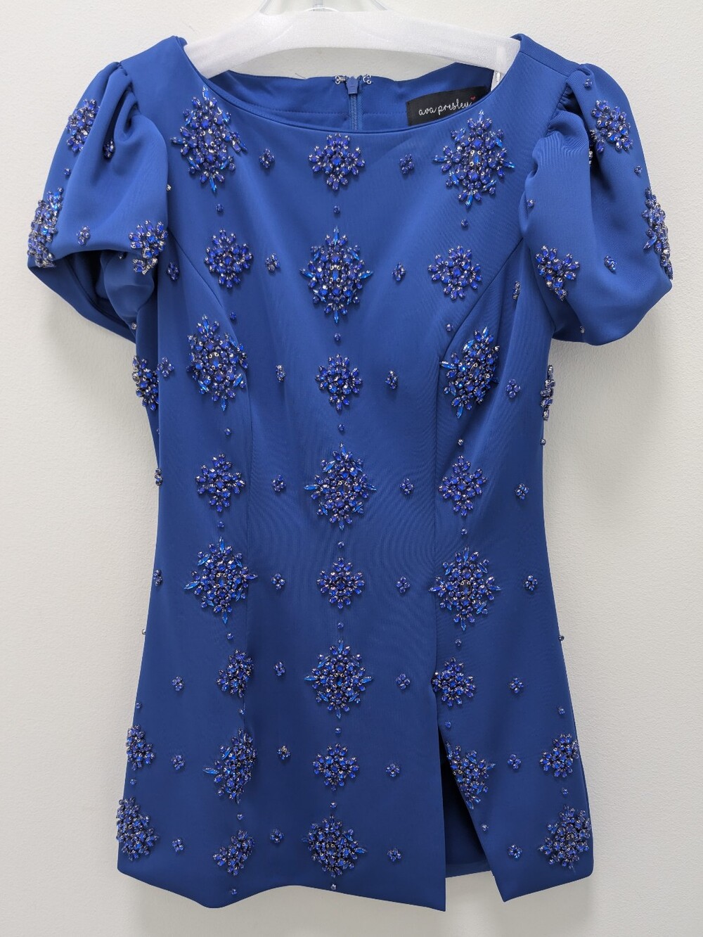 Embellished Royal Blue Two-Piece Prom Dress - Picture 2 of 5